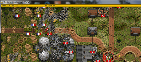 My T-34 rushes to support the Vierling. Click to enlarge.