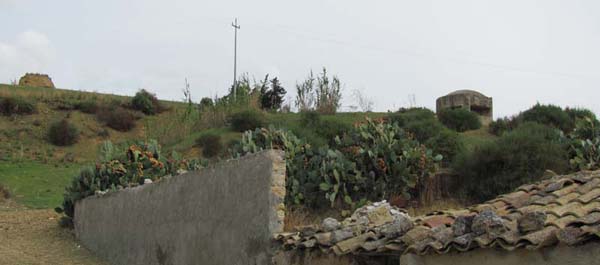 Italian bunkers on the western side of the Acate Valley. (Carlo D&rsquo;Este)
