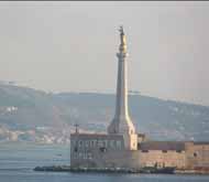 Called the blessing Madonna of Messina, this giant statue guards the entrance to Messina&rsquo;s harbor and blesses all those who enter it. (Shirley D&rsquo;Este)