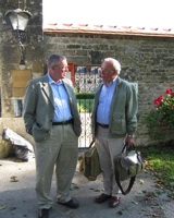 Prof. Richard Holmes, right, with Gen. Dave Zabecki, Weider History Group's Senior Historian. Courtesy Gen. Zabecki. Click for larger image.