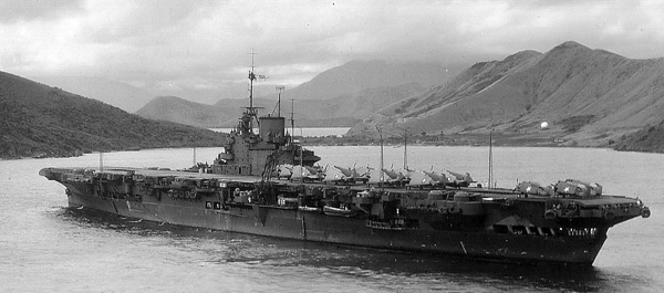 The USS Robin is shown loaded with Avengers - but the U.S. Navy didn't have a carrier named Robin. Courtesy National Archives.