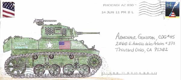 Envelope submitted by David Brackney of Buckeye, Arizona.