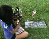 Captain Bernard A. Tofts&rsquo; grave in the Punchbowl, Hawaii on Memorial Day, 2011.