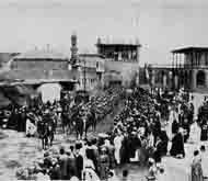 March 1917. British troops enter Baghdad. (Library of Congress)