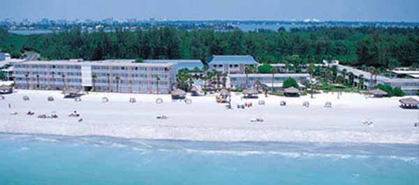 Many rooms at the Sandcastle have balconies with views of a superb beach, and the wonderful sunsets over the Gulf of Mexico. (Courtesy, Helmsley Sandcastle Hotel)