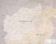 Map of Afghanistan and Pakistan