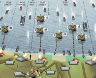 Map of invasion landing corridors. Click to enlarge.