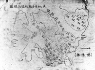 Map of Pearl Harbor found on a downed Japanese plane Dec. 7, 1941. Click to enlarge. National Archives.