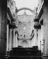 Cathedral at Arras in ruins at war's end. Click to enlarge.