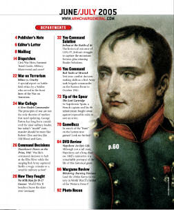 Armchair General July 2005 Issue Index 2