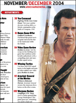 Armchair General November 2004 Issue Index 2
